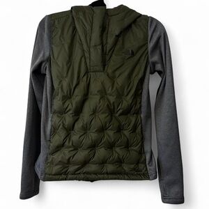 The North Face Green women’s mashup down pullover hooded jacket